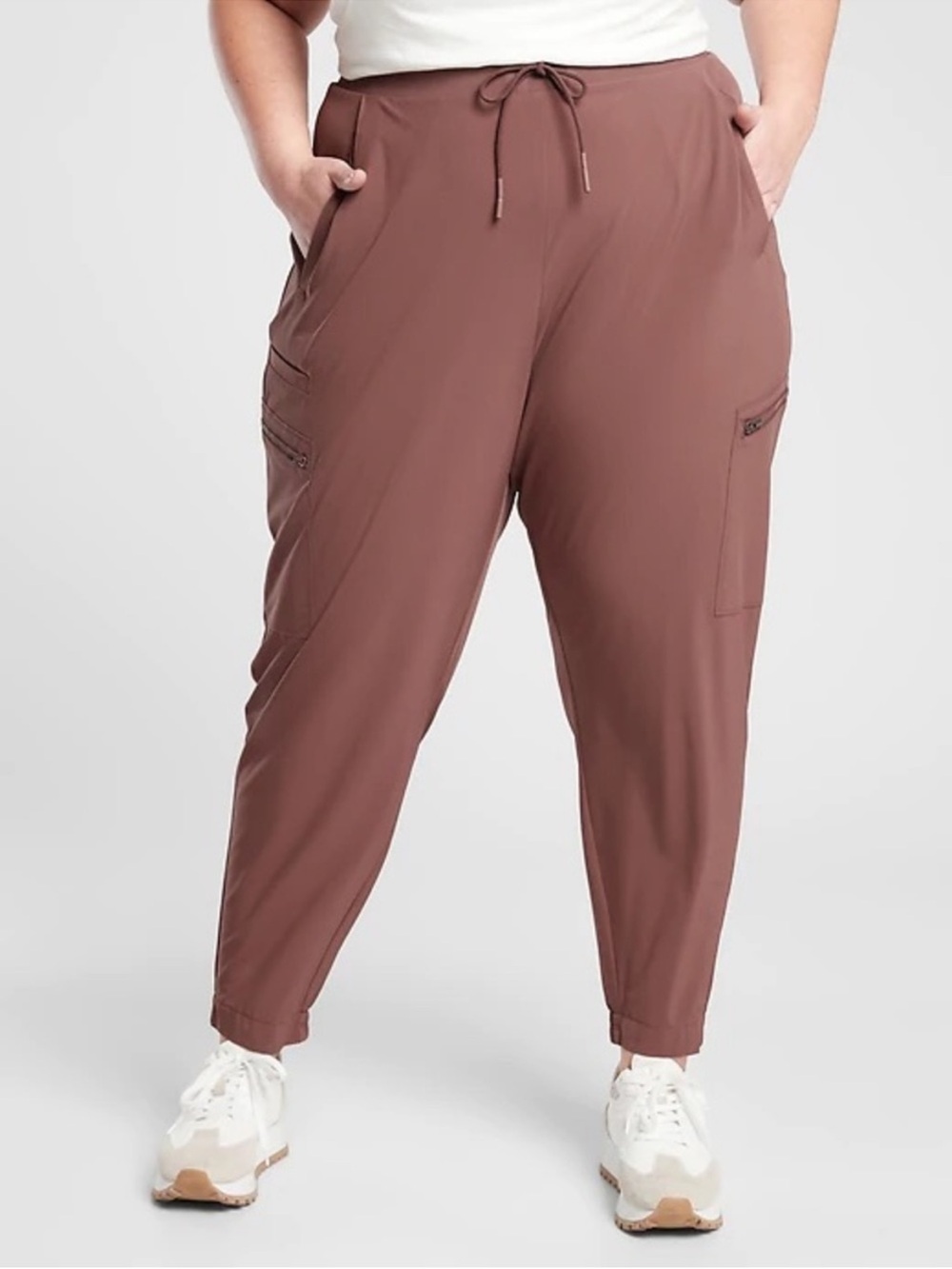 Athleta Venture Pants Cargo Joggers Hearth Rose Women’s Size 16